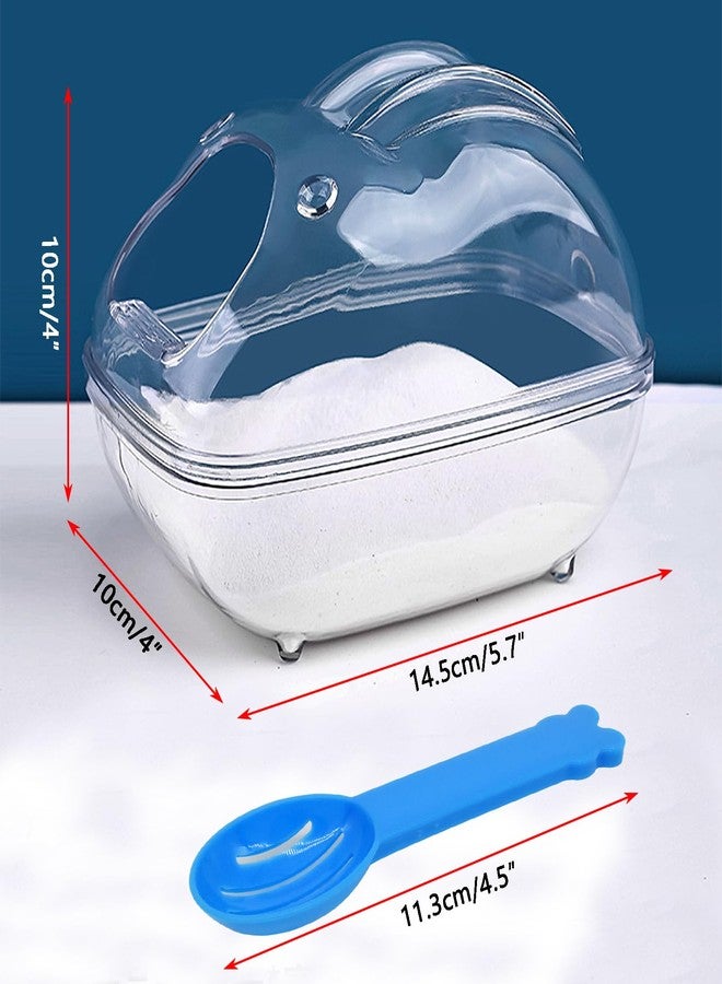 GKYZBB Hamster Sand Bath Container Large Hamster Toilet with Scoop Set,Small Animal Bath House,Suitable for Chinchilla Syrian Hamster Gerbil - Image 2
